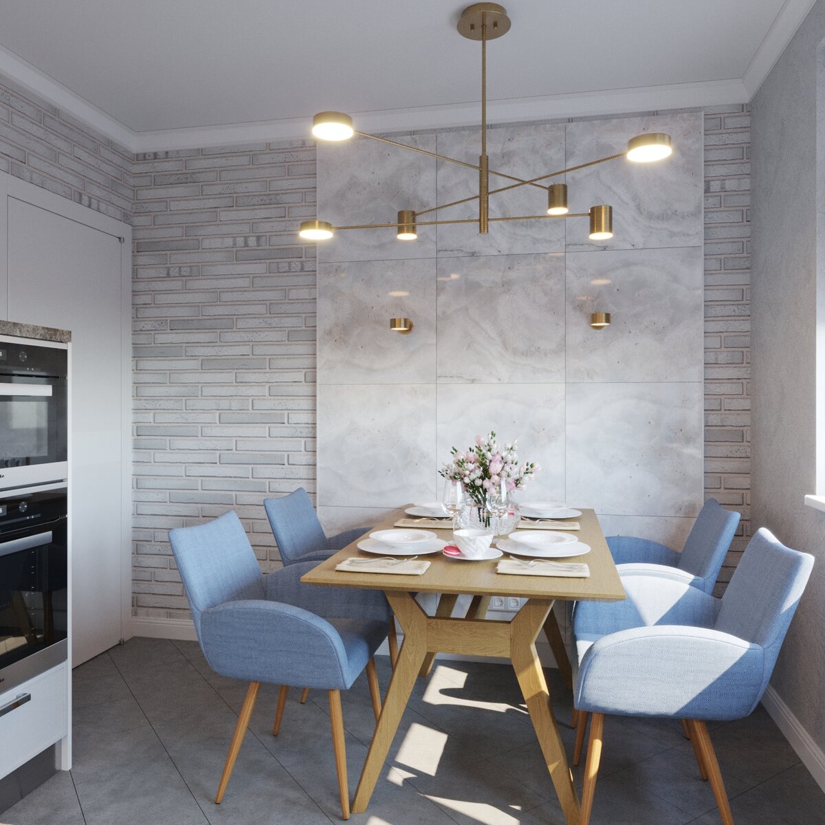 Пример: 3д визуализация кухни