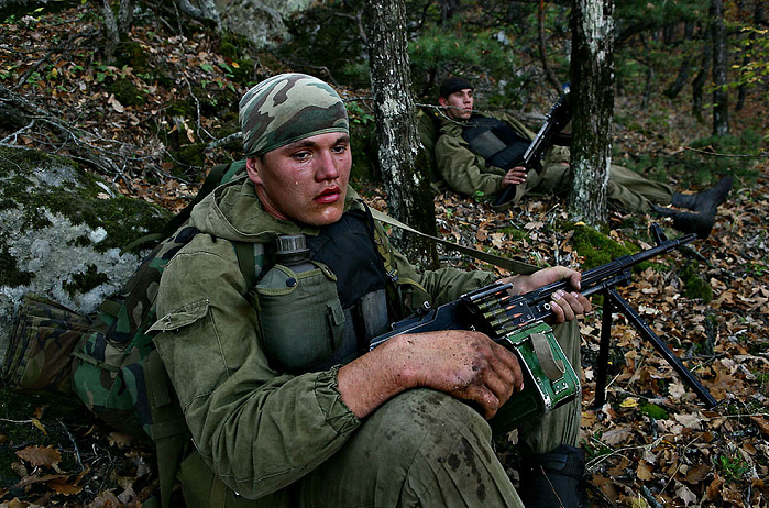 Российский солдат в Дагестане. Фото Дмитрий Беляков.