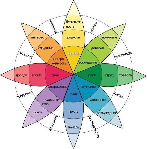 Колесо эмоций Роберта Плутчика. Гугл картинки