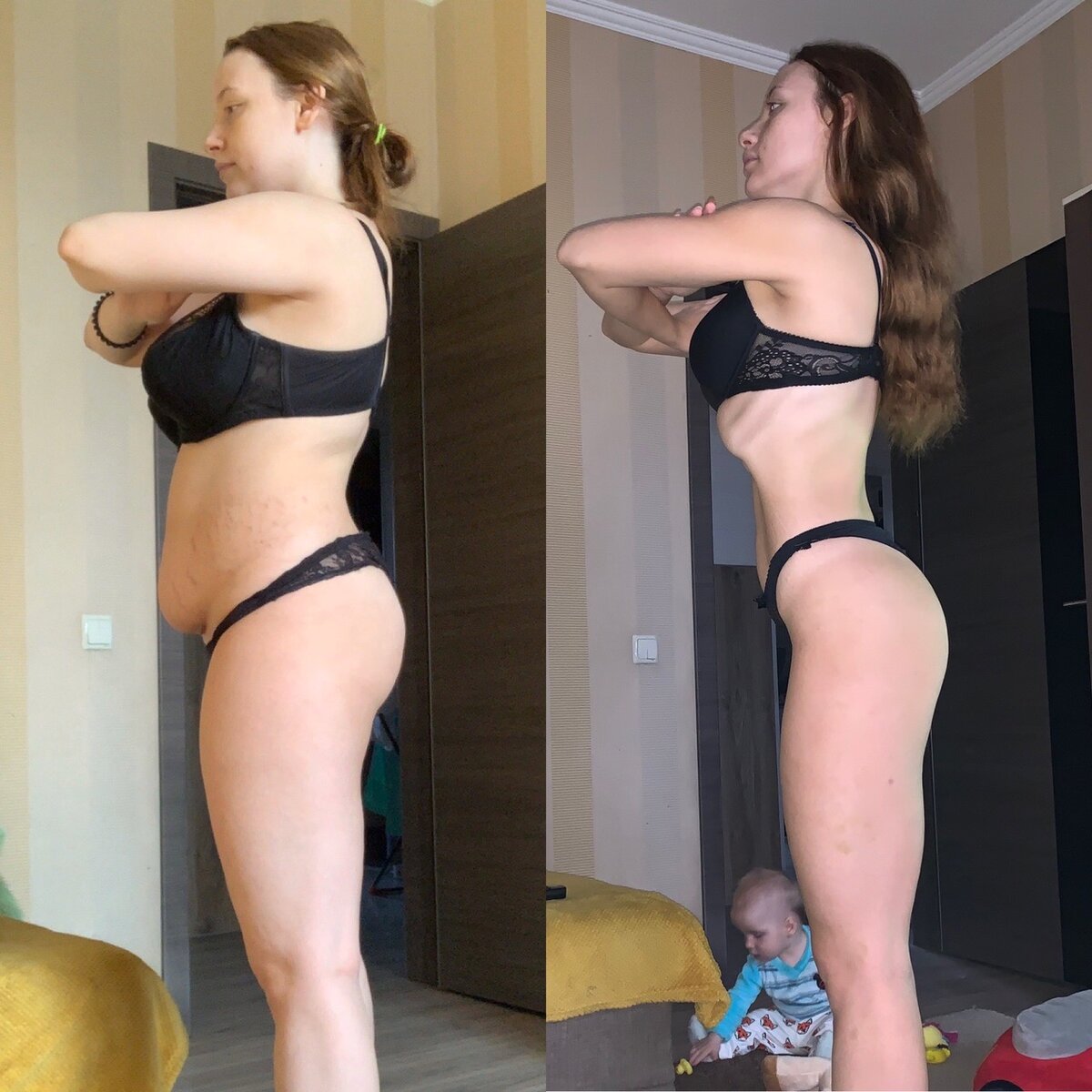 После 2-ух месяцев работы над собой. 