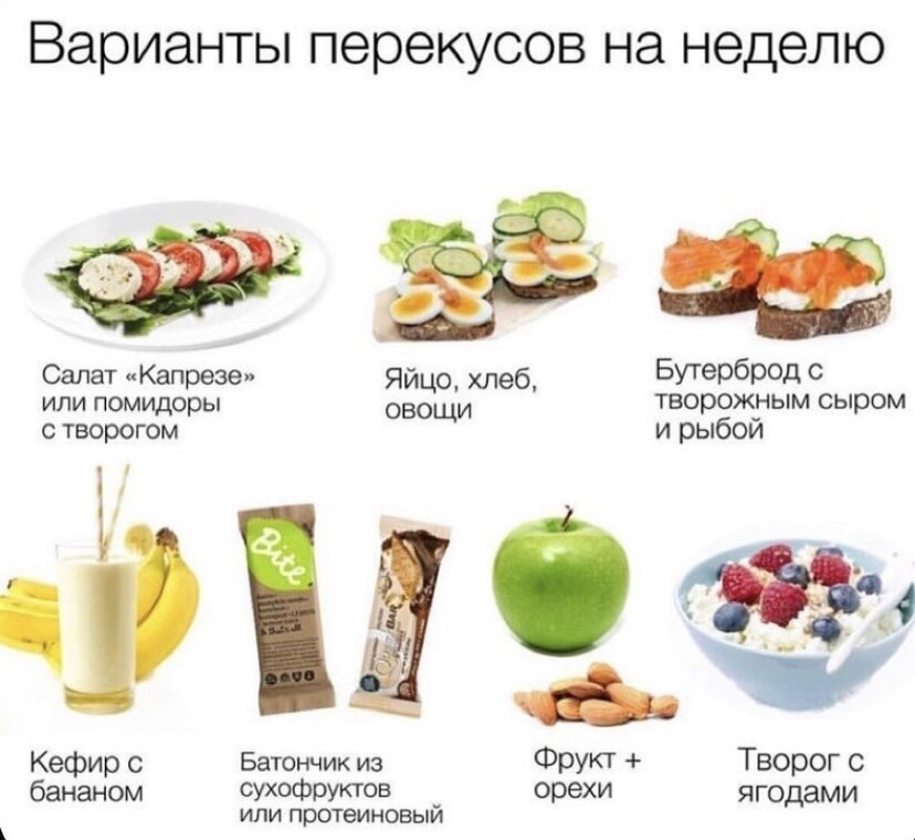 Правильные перекусы тоже бывают, не забывайте о них😉