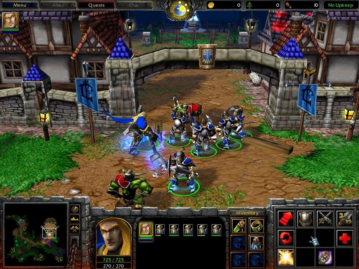 Такая вот яркая графика и изображение в игровом процессе игры Warcraft III: Reign of Chaos