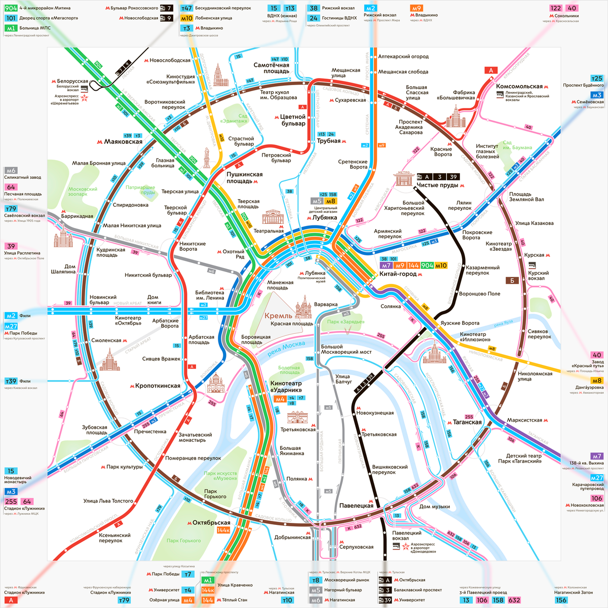 Карта автобусных маршрутов московской области