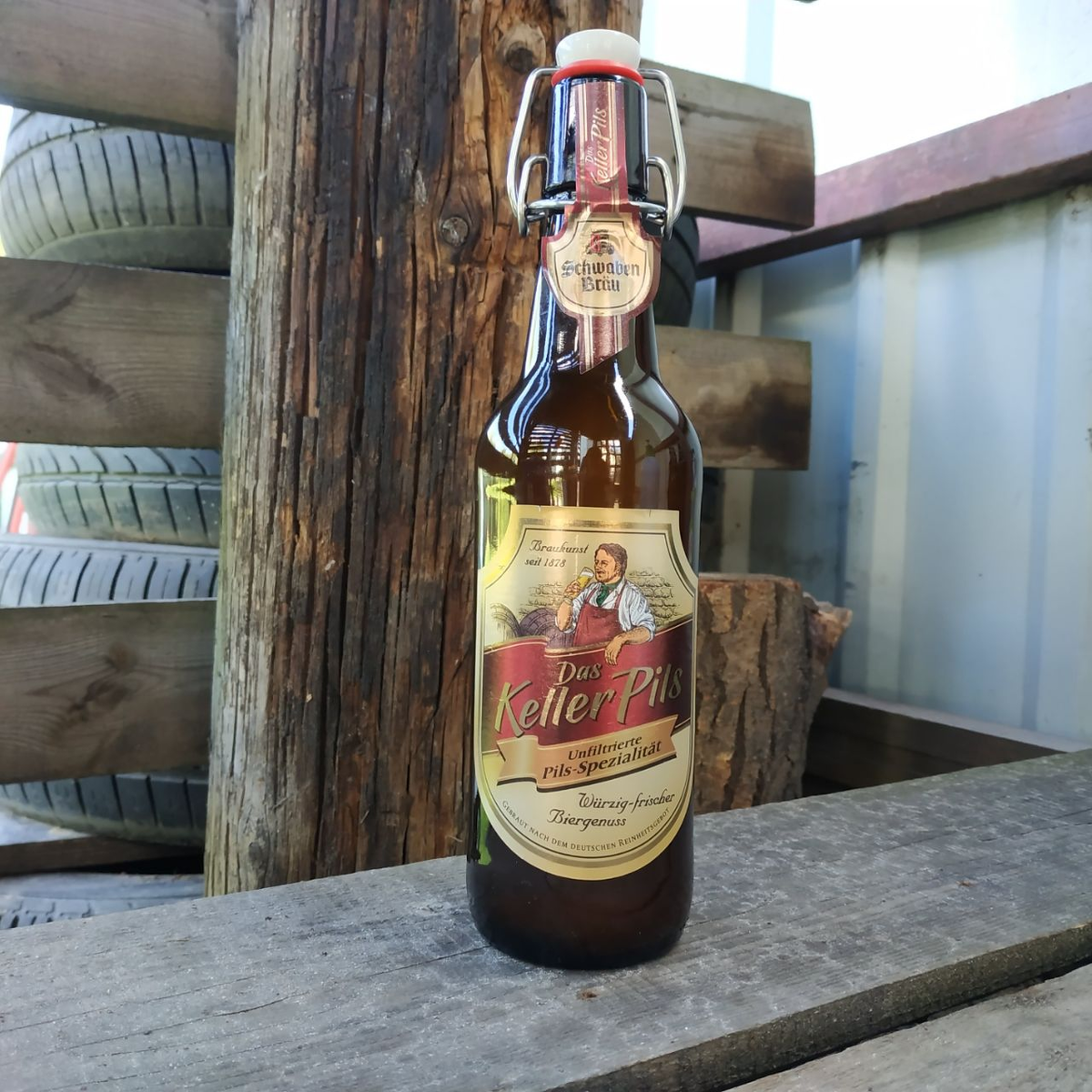 Обзор пива Schwaben Bräu Das KellerPils от пивоварни Dinkelacker-Schwaben Bräu (г. Штутгарт, Германия)