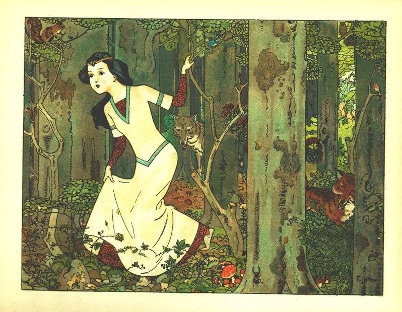 Белоснежка (иллюстрации Франца Ютнера, 1905-10 гг.)