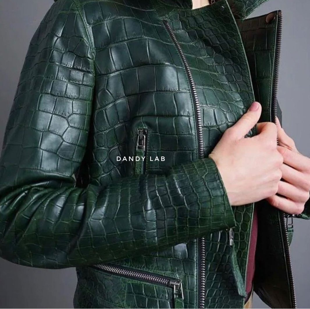 Куртка из натуральной крокодиловой кожи, изящество стиля от Dandy Lab
