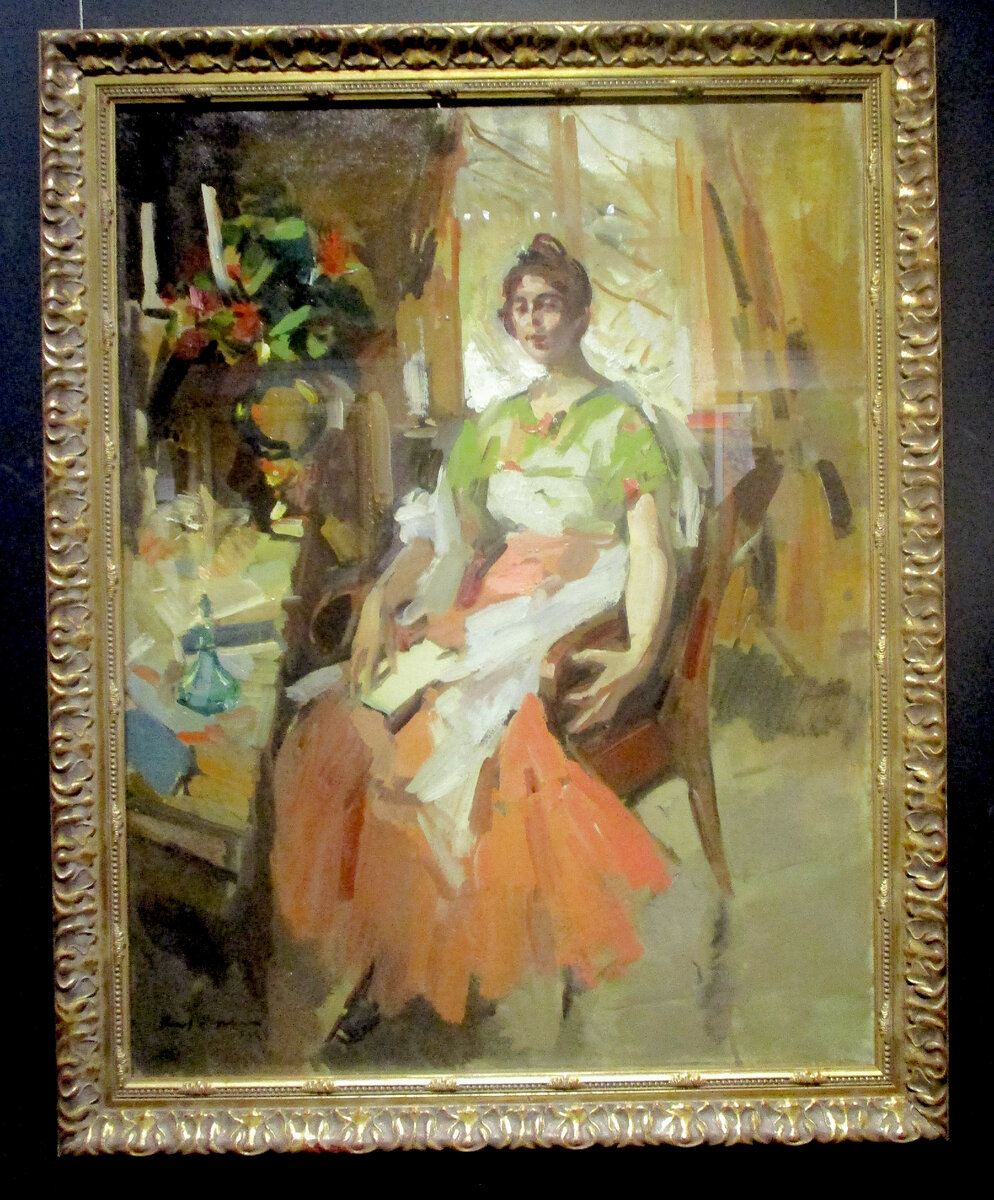 Дама у окна. 1921, холст, масло