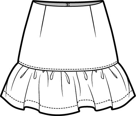 Юбка с одним воланом. Фото из открытых источников.