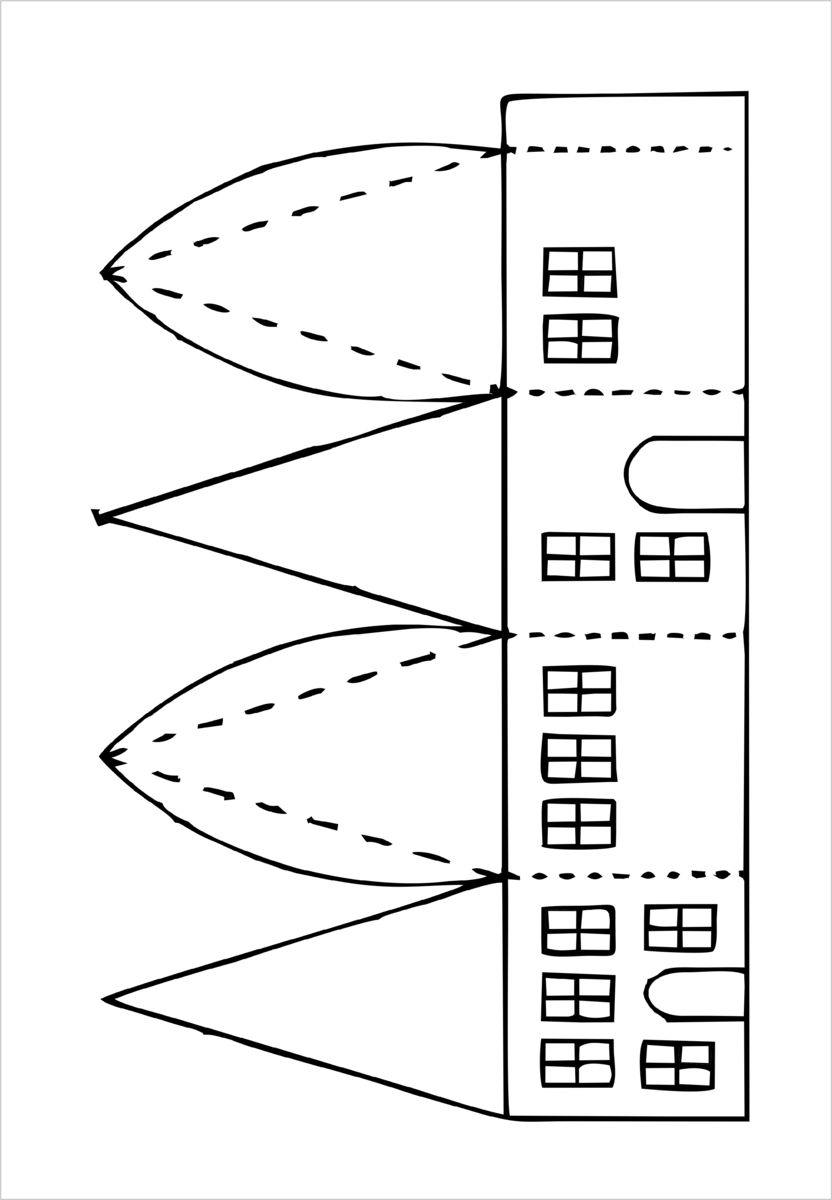 Домики из бумаги шаблоны для вырезания