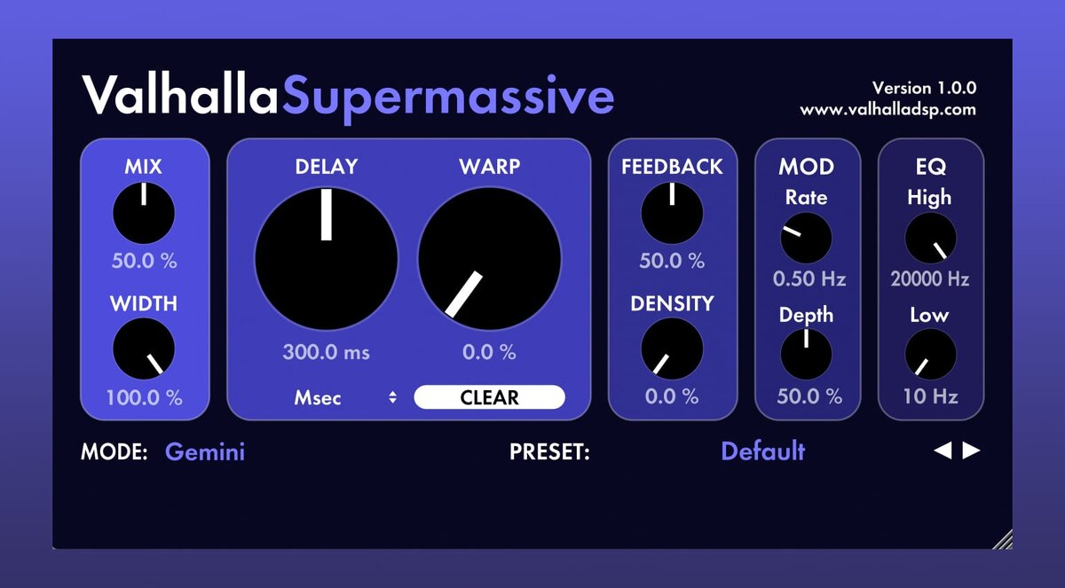 ValhallaDSP Supermassive