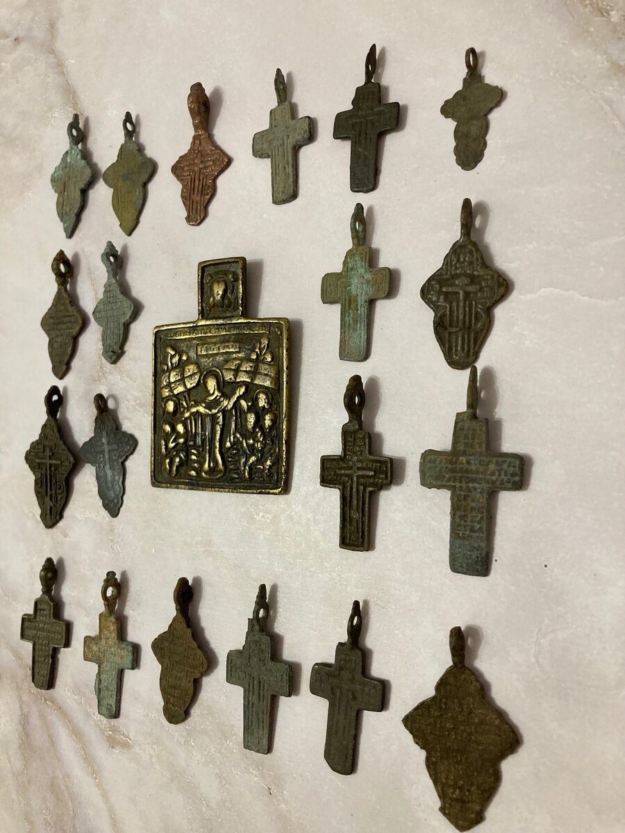 Мои находки нательных крестиков 19-20 века