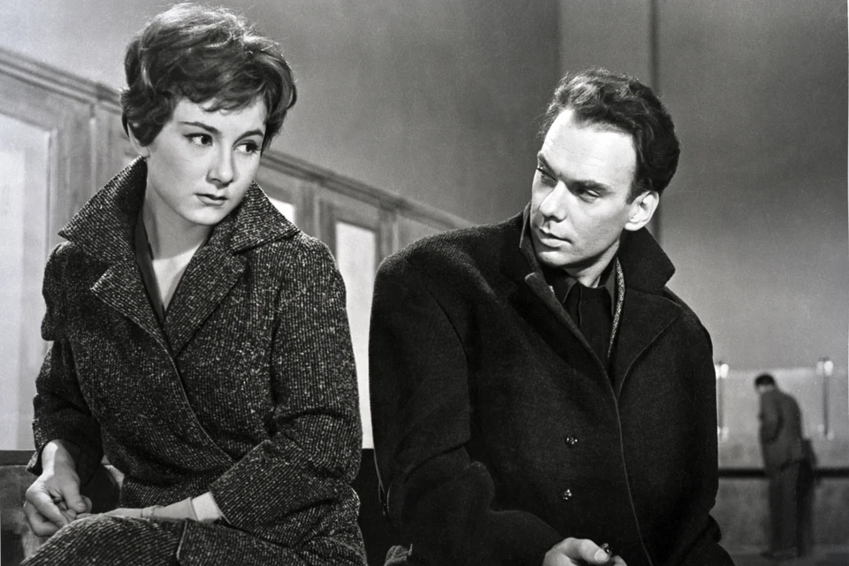 Татьяна Лаврова и Алексей Баталов на съемках фильма «Девять дней одного года», 1961