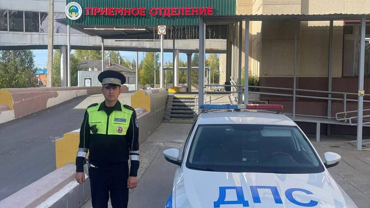    Госавтоинспектор помог югорчанке, у которой внезапно начались роды