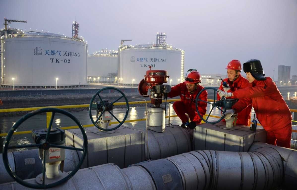 Установка китайских. Природный ГАЗ Китай. LNG ГАЗ China. Китай импорт СПГ. ГАЗ СПГ В Китай