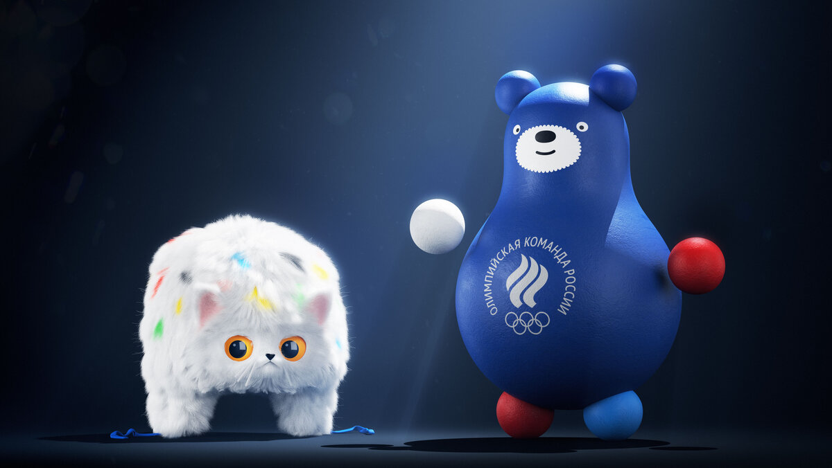 Кот и Медведь — талисманы «Команды России»