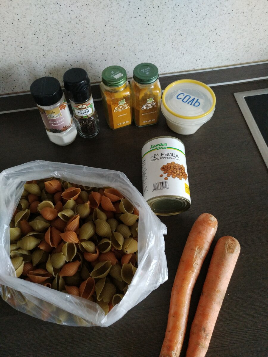 Макароны с чечевицей по-флотски