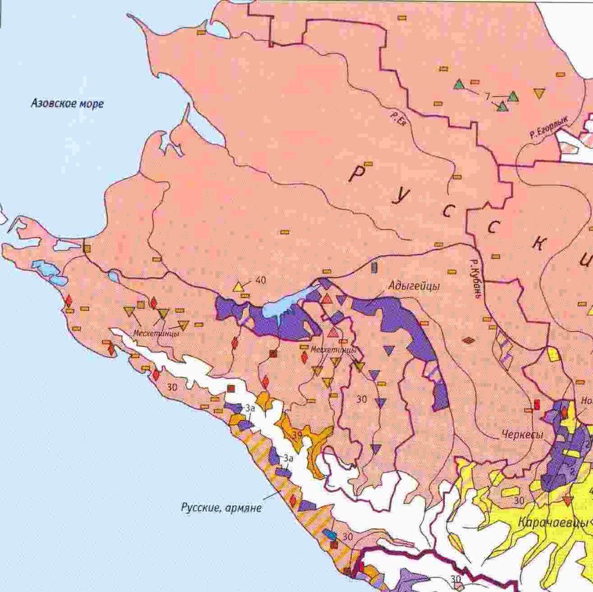 Карта адыгеи и краснодарского края