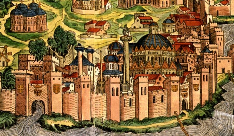 Города республики в европе в средние века. Византийская Империя замок. Ватикан в средние века.