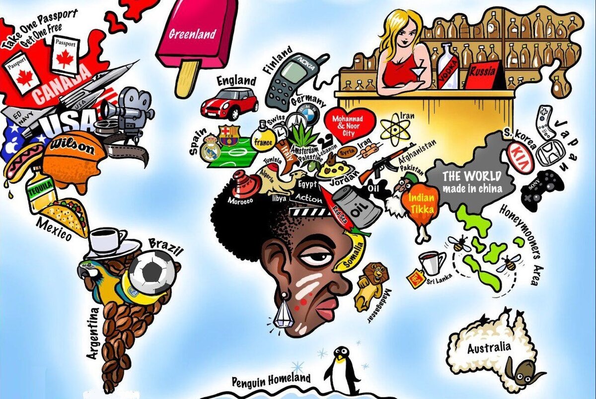 Мировая карта стереотипов.