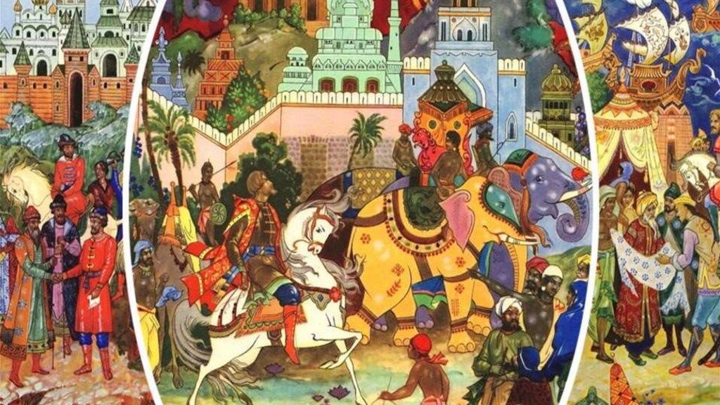 Б. Немтинов. "Путешествие Афанасия Никитина по Индии". Фрагмент.