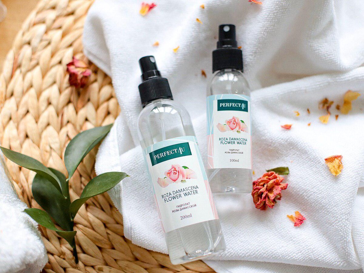 Гидролат розы дамасской PERFECT4U в объёме 200 мл и 100 мл