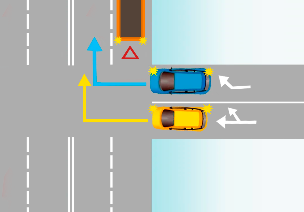 Помеха справа перестроение. Помеха справа выезд со двора. Разворот на перекрестке помеха справа. Сложные дорожные ситуации. Кто должен пропускать при выезде