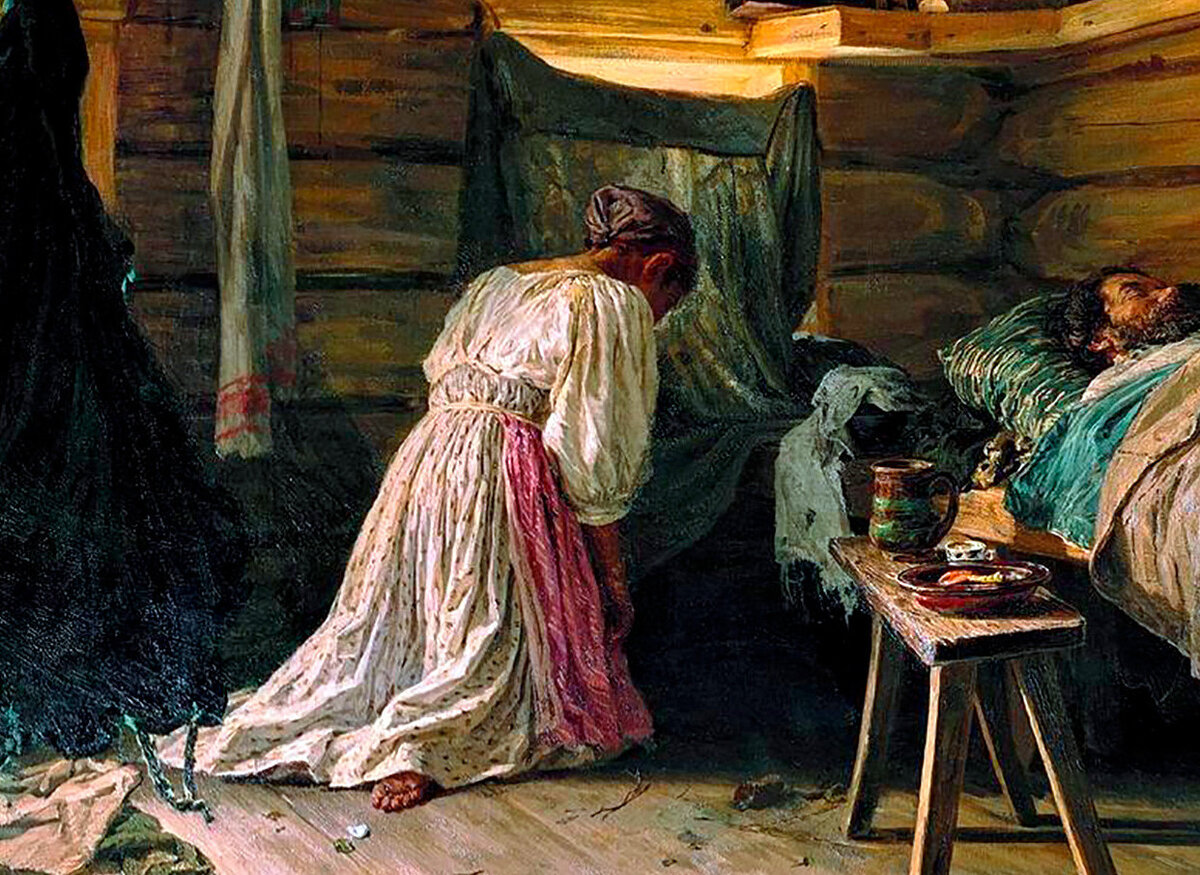 Жена приехала к мужу в город, но оказалась ненужной - актуальная картина Владимира Маковского