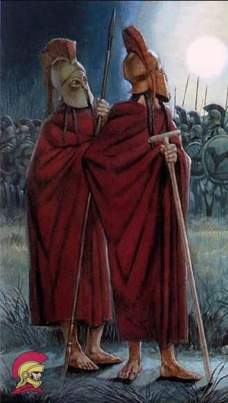 Спартанцы собирались ночью.