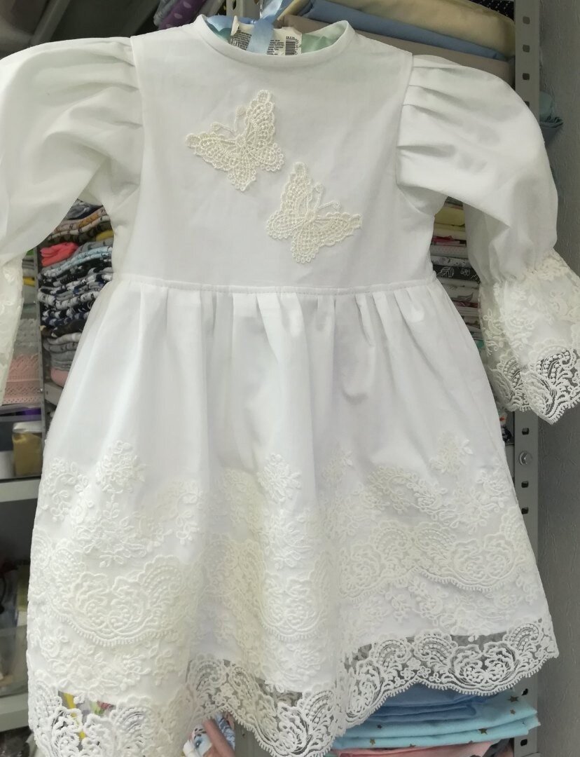 Крестильное платье для малышки (3-6 месяцев)