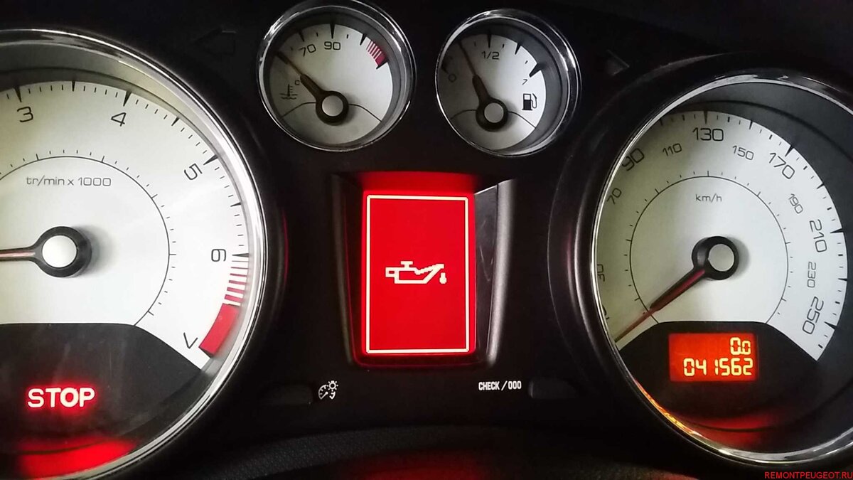 загорелся значок масла