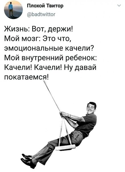 Мем про эмоциональные качели