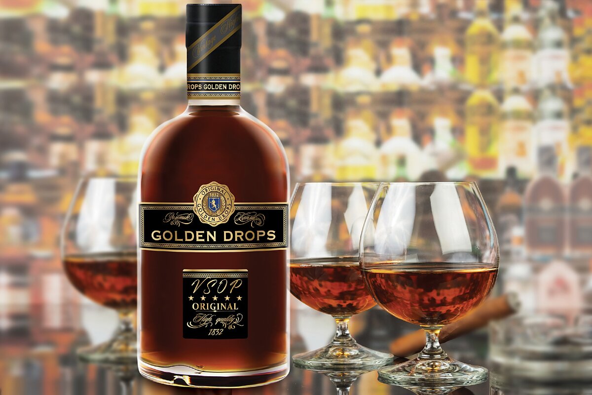 Российский коньяк Golden Drops