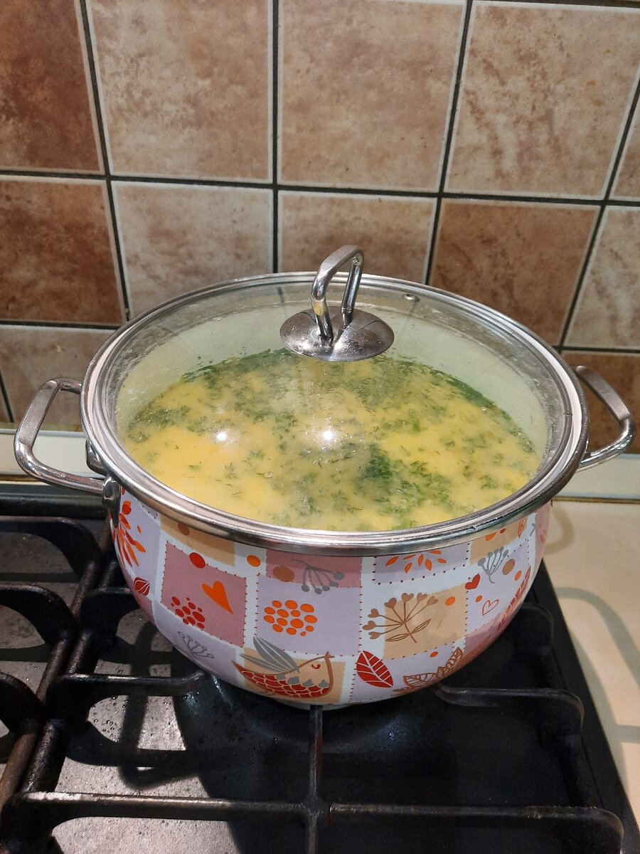 Куриный суп с плавленым сырком