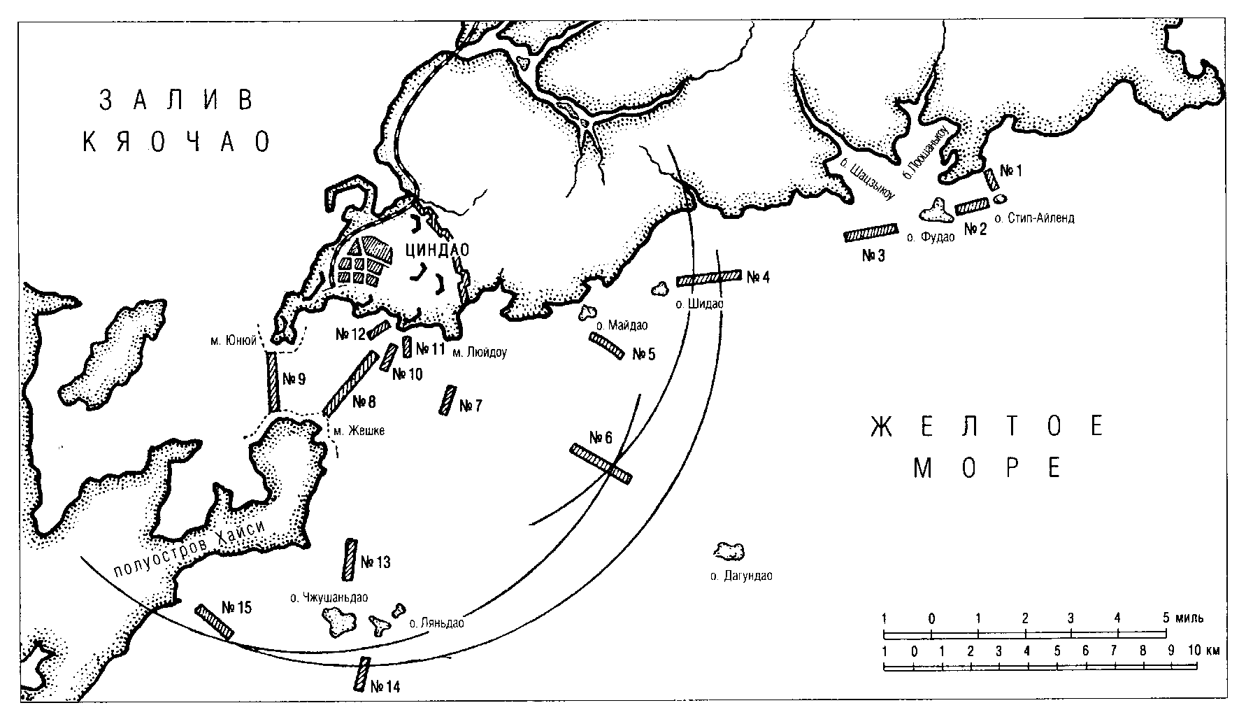 Германские минные заграждения у Циндао - в них есть вклад и "Лаутинга"
