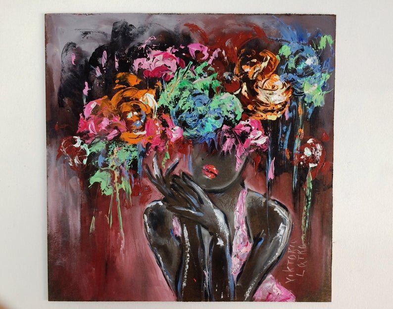 Живопись на картоне, мастихин, масляные краски