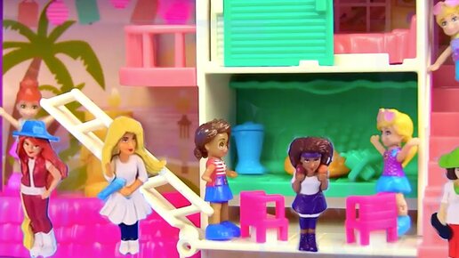 Самые Маленькие Сюрприз Куклы в Огромном Домике - Мультик с Игрушками! Barbie & Polly Pocket