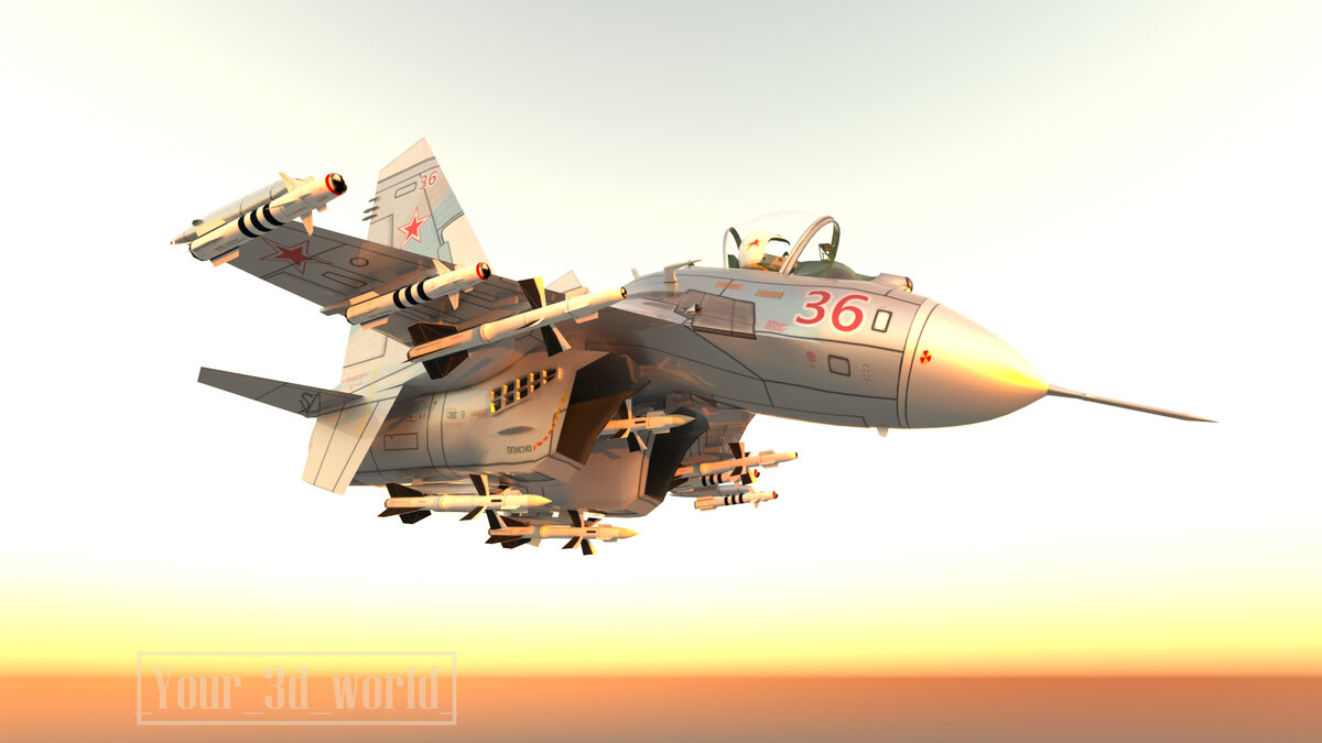 Су-27 Т в лучах восходящего солнца(картинка автора)