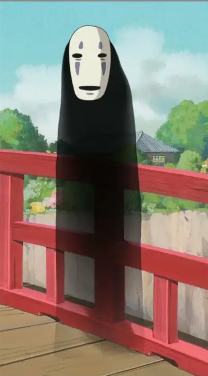 Привидение из мультфильмов Японии.