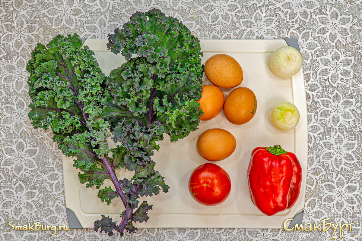 Полезные ингредиенты для приготовления нашей ароматной яичницы