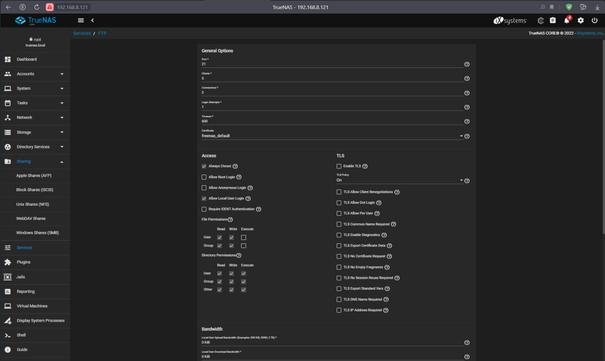 Создаем нового пользователя для доступа к FTP серверу