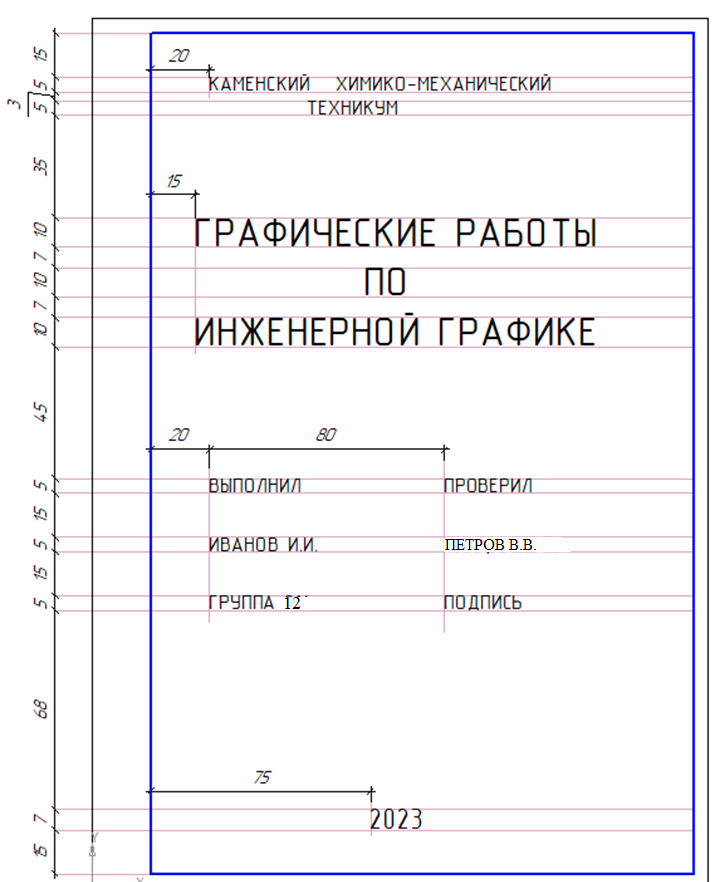 Образец титульного листа проекта в ворде