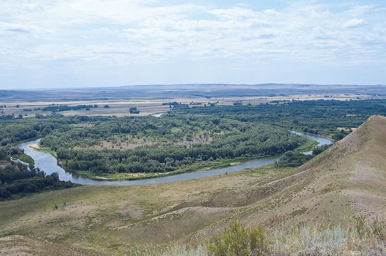 Излучина реки Урал у горы Верблюжка