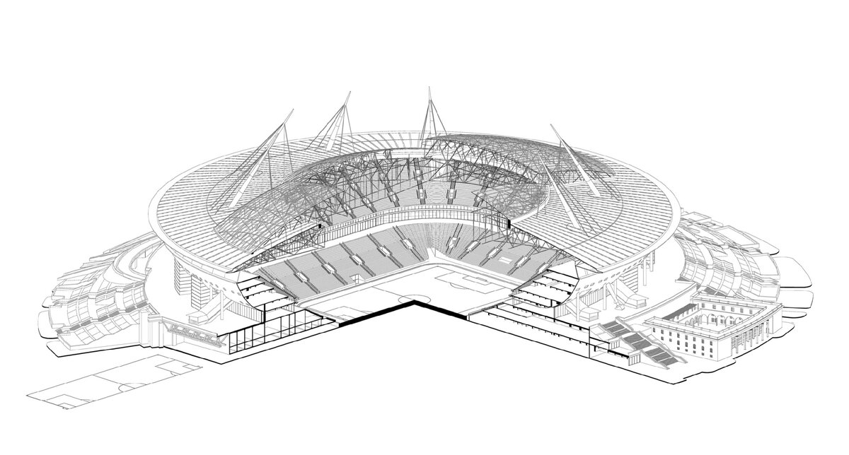Схема стадиона газпром