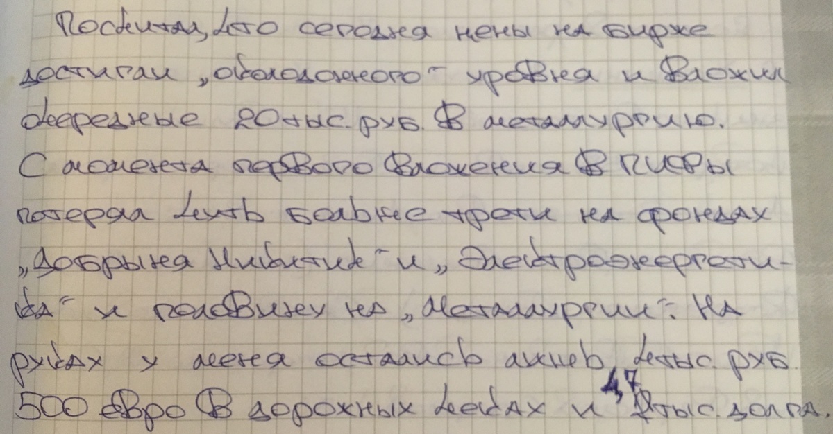 Запись в дневнике от 30.10.2008