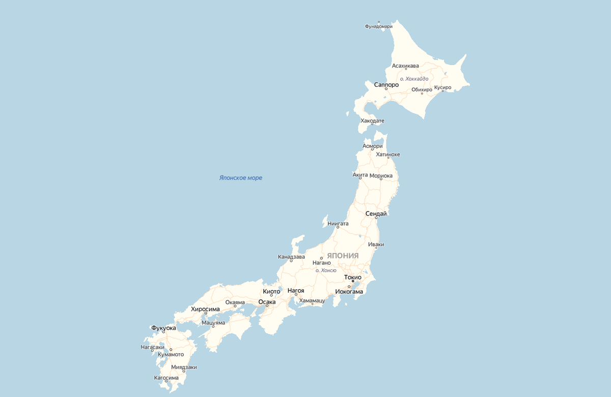Карта Японии