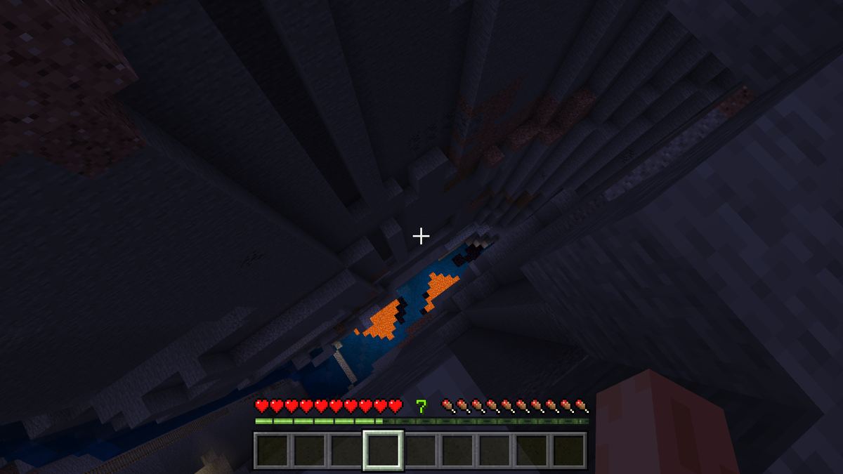 В первый день можно и не знать, что вода нейтрализует урон от падения, но этот парень доверился инстинктам.