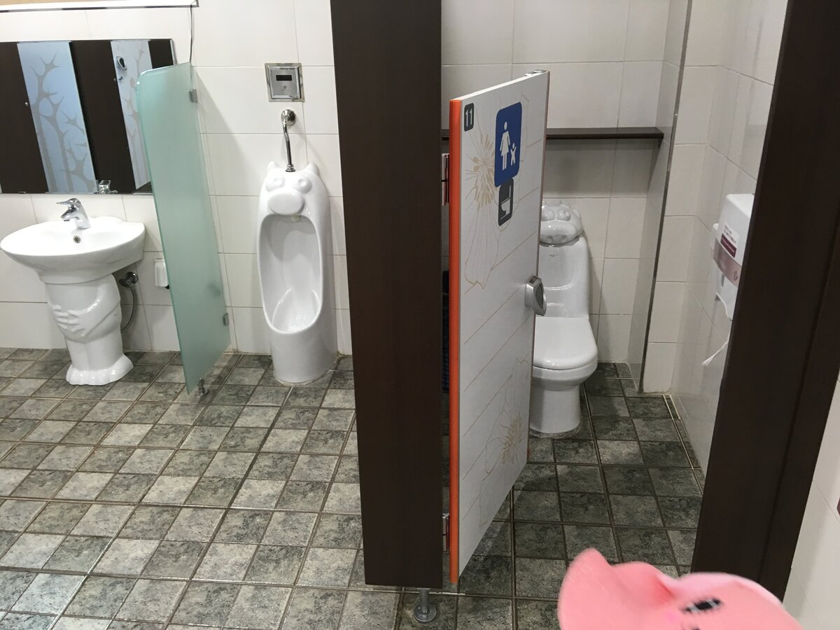 Детская зона в туалетах Южной Кореи