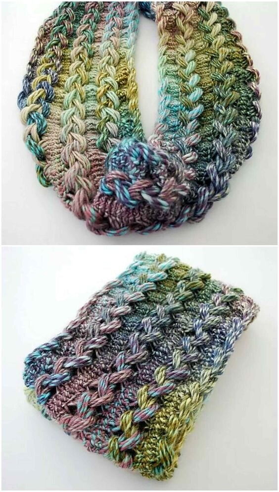 снуд, связанный на вилке