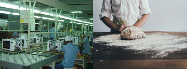 Это две разные вещи! К сожалению, многие компании терпят неудачу потому что они не знают, что они должны делать: строить печи или печь хлеб.