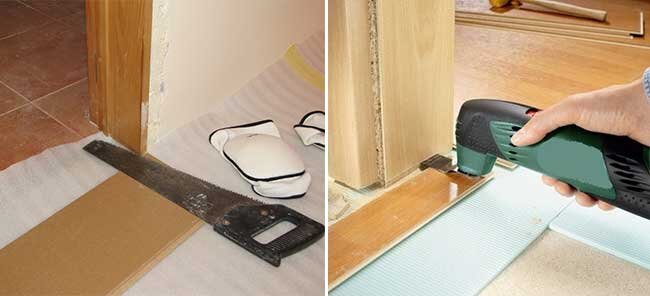 Подрезать торец в заготовке звездочке 2 рядная. Ножовка для подпила дверной коробки. Как подрезать коробку. Как подрезать коробку. Подпил дверной коробки под ламинат.